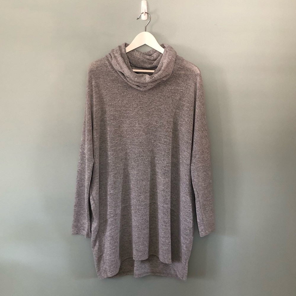 Grey Boutique Tunic Cowl Neck Top GUC